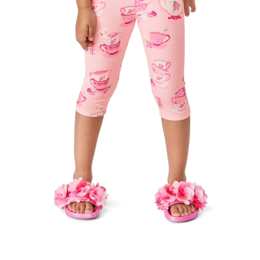 Gymboree Pink Tea Party Capri Leggings